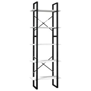 vidaXL Spintelė knygoms, 5 lentynos, balta, 60x30x175cm, pu&scaron;is