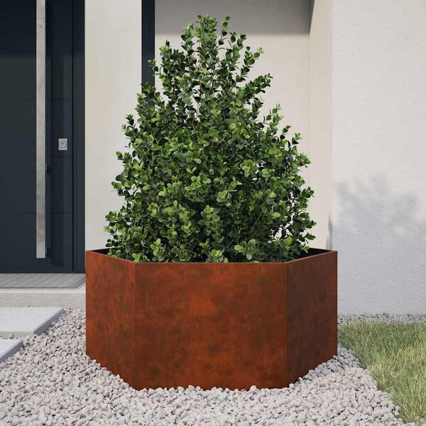vidaXL Lovelis, rūdžių spalvos, 90x90x45cm, Corten plienas
