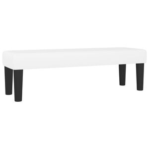 vidaXL Suoliukas, baltos spalvos, 100x30x30cm, dirbtinė oda
