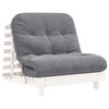 vidaXL Futono sofa-lova su čiužiniu, balta, 80x206x11cm, pu&scaron;is