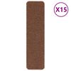vidaXL Slydimui atsparūs laiptų kilimėliai 15 vnt. 75 x 20 cm Geltona
