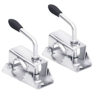 vidaXL Atraminių ratukų spaustukai, 2vnt., 13,5x6,5x14cm, plienas