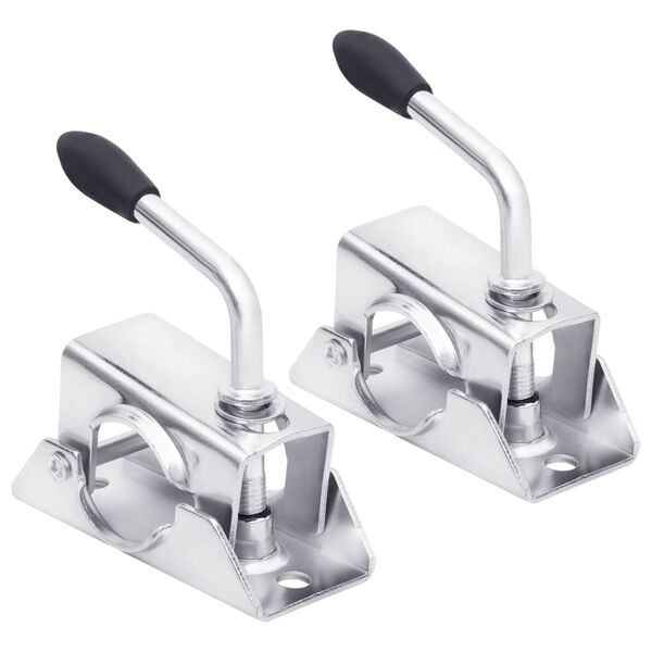 vidaXL Atraminių ratukų spaustukai, 2vnt., 13,5x6,5x14cm, plienas