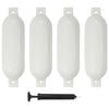 vidaXL Valties bortų apsaugos, 4vnt., baltos spalvos, 51x14cm, PVC
