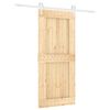 vidaXL Slankios durys Natūrali ir Balta 90 x 210 cm