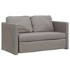 vidaXL Grindų sofa-lova, 2-1, taupe spalvos, 112x174x55cm, audinys