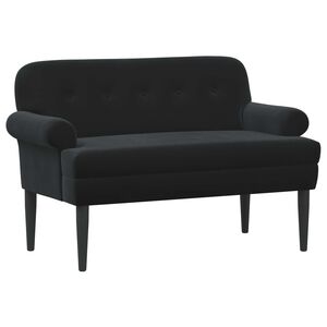 vidaXL Mink&scaron;tas kampas su mygtukų apmu&scaron;alais Juoda 120 x 66 x 78 cm