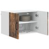 vidaXL Virtuvės sieniniai spintelės su durimis 2 pcs Rūkyta ąžuolas