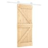 vidaXL Slankios durys Natūrali ir Balta 85 x 210 cm