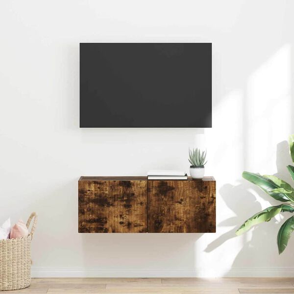 vidaXL TV sieninė spintelė Rūkyta ąžuolas 78,5 x 31 x 29,5 cm