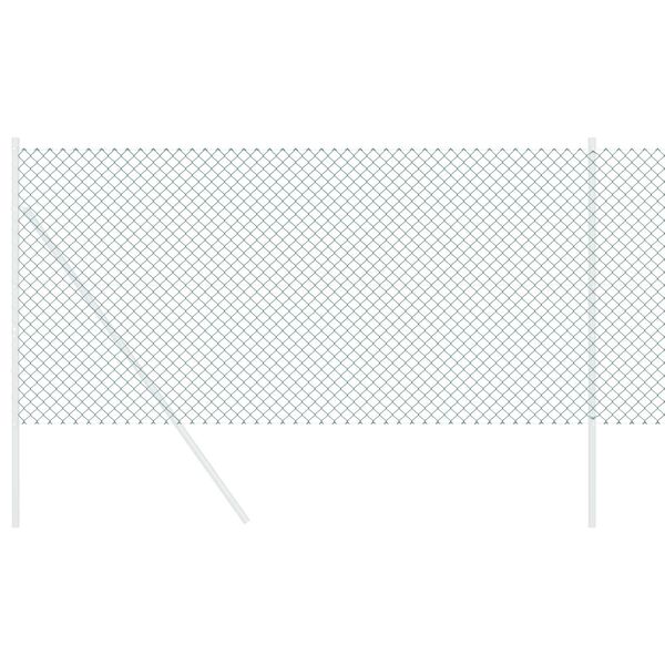 vidaXL Grandinės ry&scaron;io tvora Žalia 10 x 0,6 m Plienas