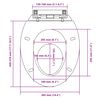 vidaXL Klozeto sėdynė su Soft Close mechanizmu, ovalo formos