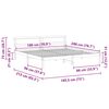 vidaXL Lovos rėmas Balta 180 x 200 cm Kietos pu&scaron;ies mediena