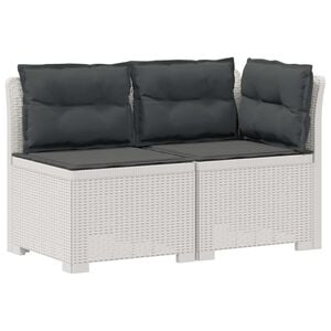 vidaXL 2-Vietis Sodo Sofas su Pagalvėlėmis, Atrodo kaip Ratano
