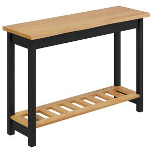 VidaXL Konsolinis stalas su lentyna EKAI Juoda 112 x 35 x 76 cm