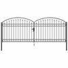 vidaXL Tvora vartai ASSEN 401 x 200 cm Plienas Pilka Užrakintas