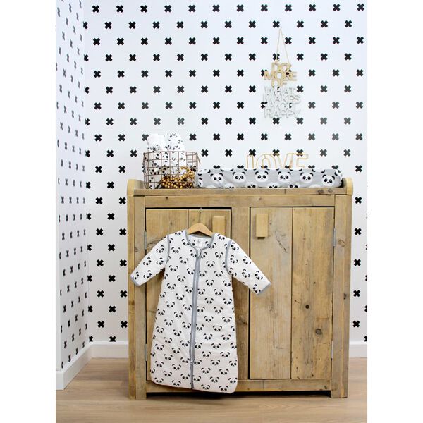 Noordwand Tapetai Fabulous World Cross, baltos ir juodos spalvos