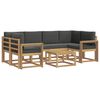 vidaXL Lauko sofos komplektas su pagalve 7 pcs Balta ir antracito