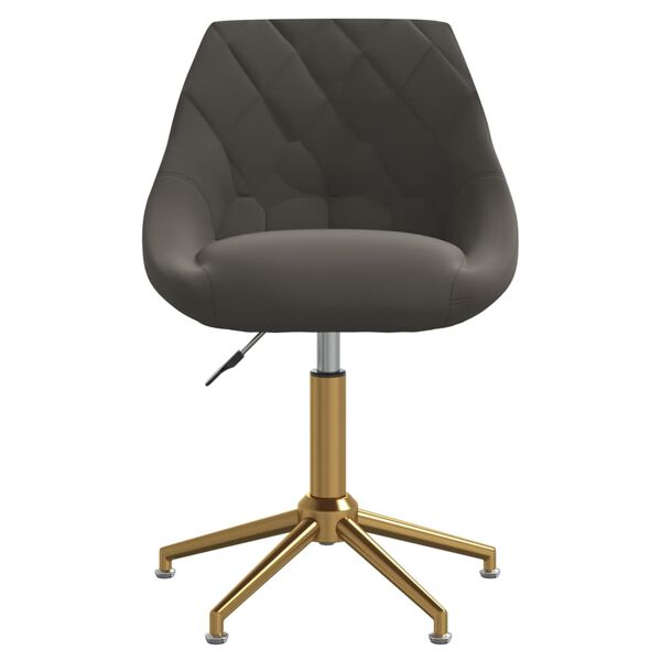 vidaXL Pasukamos valgomojo kėdės, 6vnt., tamsiai pilkos, aksomas