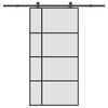 vidaXL Stumdomos durys su įrangos rinkiniu, 102,5x205cm, ESG/aliuminis