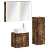 vidaXL Vonios baldų rinkinys 4 pcs Dūminio ąžuolo