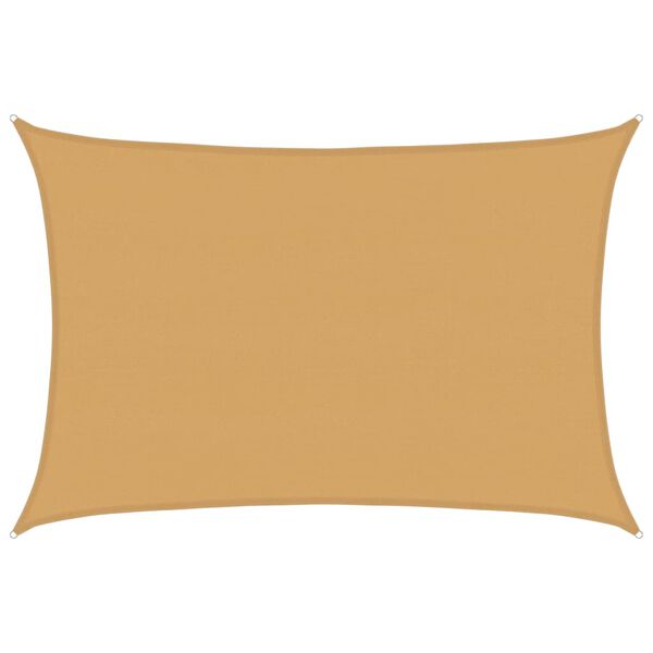 vidaXL Burė nuo saulės, smėlio, 5x6m, HDPE, 160g/m&sup2;, stačiakampė