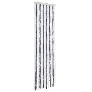 vidaXL Užuolaida nuo vabzdžių, pilka ir balta, 56x185 cm, &scaron;enilis