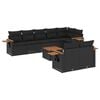 vidaXL Patio Sofa Set 9 vietos Black