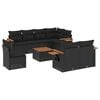 vidaXL Patio Sofa Set 9 vietos Black