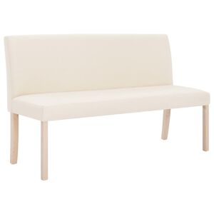 vidaXL Suoliukas, kreminės spalvos, 139,5cm, poliesteris