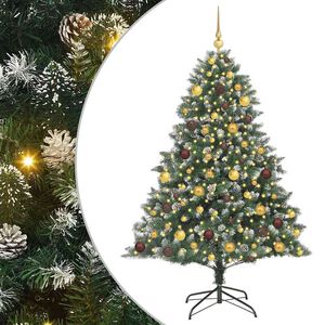 vidaXL Dirbtinė Kalėdų eglutė Žalia 180 cm PVC, plastikas ir plienas