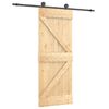 vidaXL Slankios durys Natūrali ir juoda 70 x 210 cm