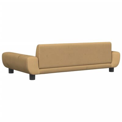vidaXL Vaikiška sofa, rudos spalvos, 100x54x33cm, aksomas