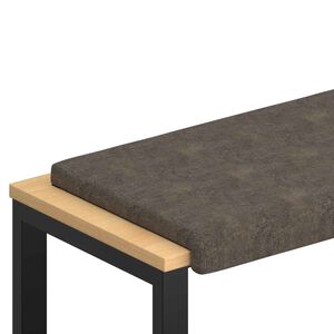 vidaXL Suoliuko pagalvė Dirbtinė zom&scaron;a Tamsiai pilka Gylis 35 cm