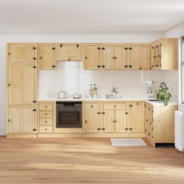 vidaXL Spintelė su stalčiais su stalčių SKI 14 pcs Medaus Ruda