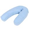 vidaXL J-formos pagalvė nė&scaron;čiosioms, 54x(36-43)cm, mėlyna