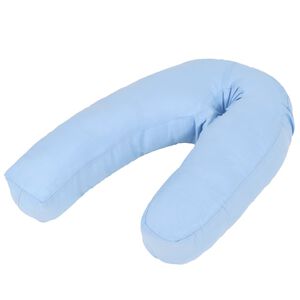 vidaXL J-formos pagalvė nė&scaron;čiosioms, 54x(36-43)cm, mėlyna