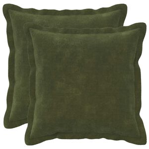 vidaXL Pagalvėlės užvalkalas 2 pcs HOUTEN Žalia 30 x 30 cm