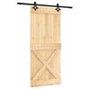 vidaXL Slankios durys Natūrali ir juoda 90 x 210 cm