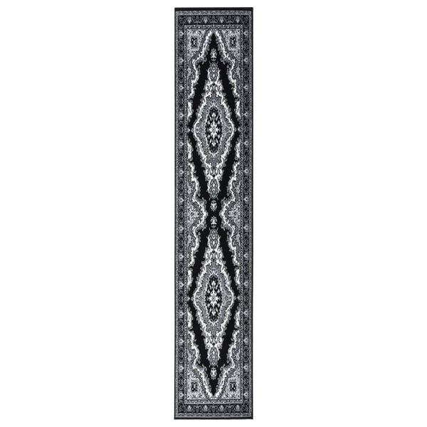 vidaXL Kilimas-takelis, juodos spalvos, 60x500cm, BCF