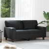 vidaXL Dvivietė sofa, juodos spalvos, 120cm, dirbtinė oda