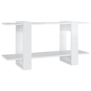 vidaXL Spintelė knygoms, balta, 100x30x51cm, apdirbta mediena, blizgi