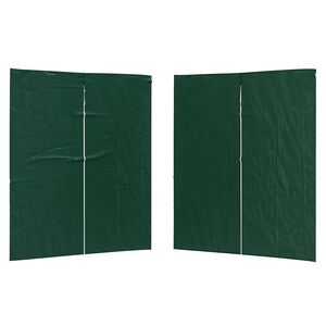vidaXL &Scaron;ventinės palapinės &scaron;oninė siena 2 pcs Žalia 200 x 195 cm