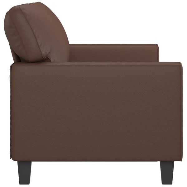 vidaXL Trivietė sofa, rudos spalvos, 180cm, dirbtinė oda