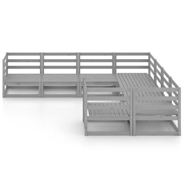 vidaXL Sodo poilsio baldų komplektas, 8 dalių, pu&scaron;ies masyvas