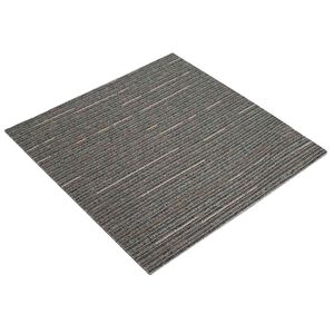 vidaXL Kilimų plytelė Dryžuota Tamsiai Ruda 50 x 50 cm 4 vnt.