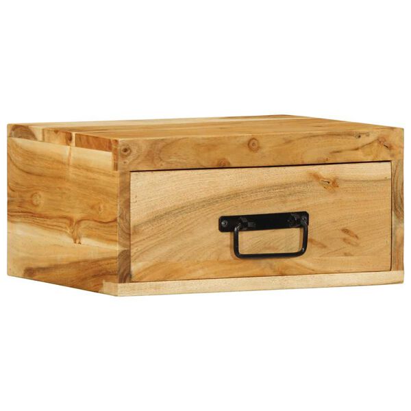 vidaXL Prie sienos montuojamos naktinės spintelės, 2vnt., akacija