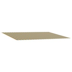 vidaXL Markizės pakaitinis audinys Žalia ir geltona 500 &times; 300 cm