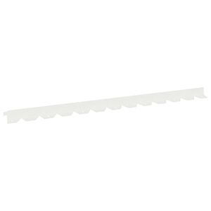 vidaXL Vejo kra&scaron;tas 10 vnt. 102 x 4 x 4 cm Plienas Balta