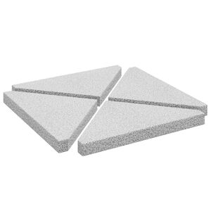 vidaXL Skėčio svorio plok&scaron;tės, 4 vnt., pilkas granitas, trikampės, 14 kg